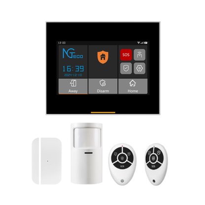 NGTeco A0EN 4G Smart Home Alarm Kit with Sensors, WiFi, Touch Screen