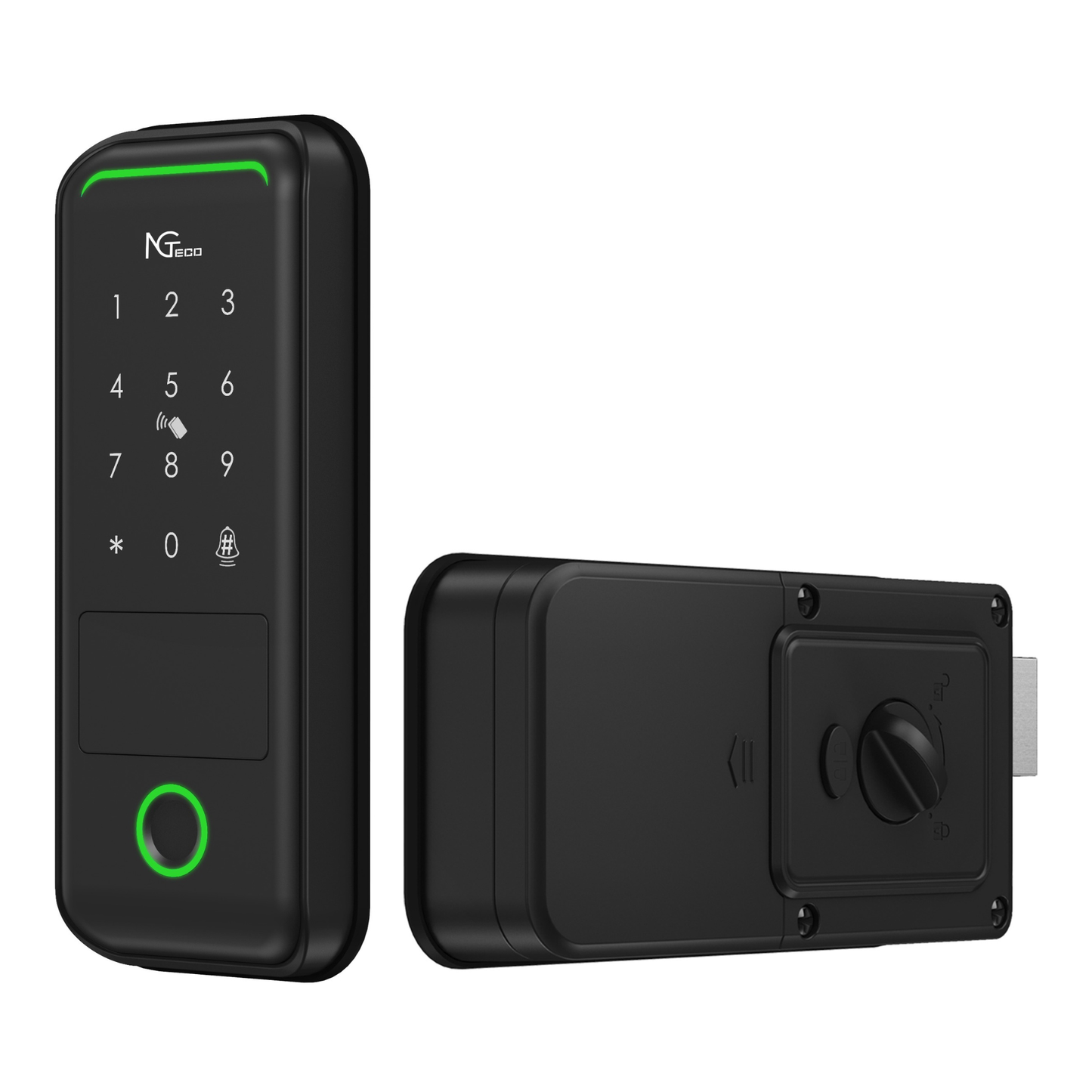 NGTeco Smart Wi-Fi Door Frame Lock with Fingerprint, Keypad, Card & App